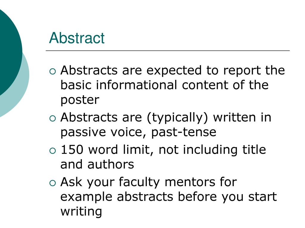 Abstract Writing And Poster Making Skills Seminar Ppt Download