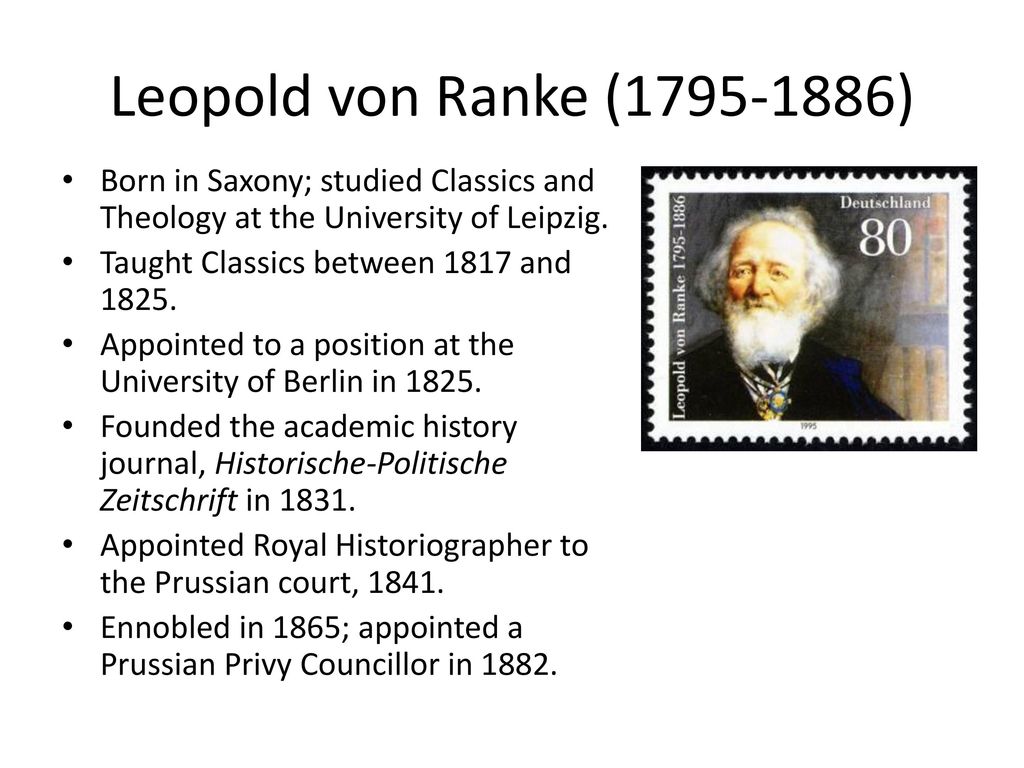 Modern historiography and the age of Ranke - ppt video online download
