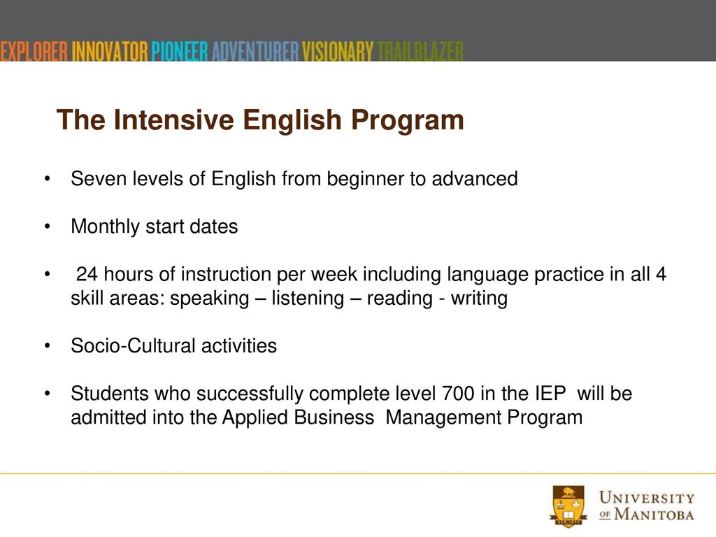 The Intensive English Program