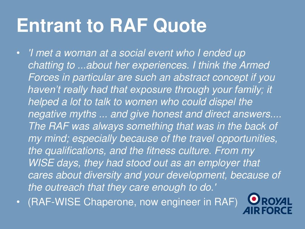 Entrant to RAF Quote