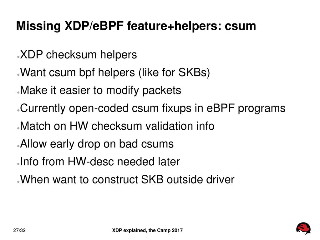 Missing XDP/eBPF feature+helpers: csum