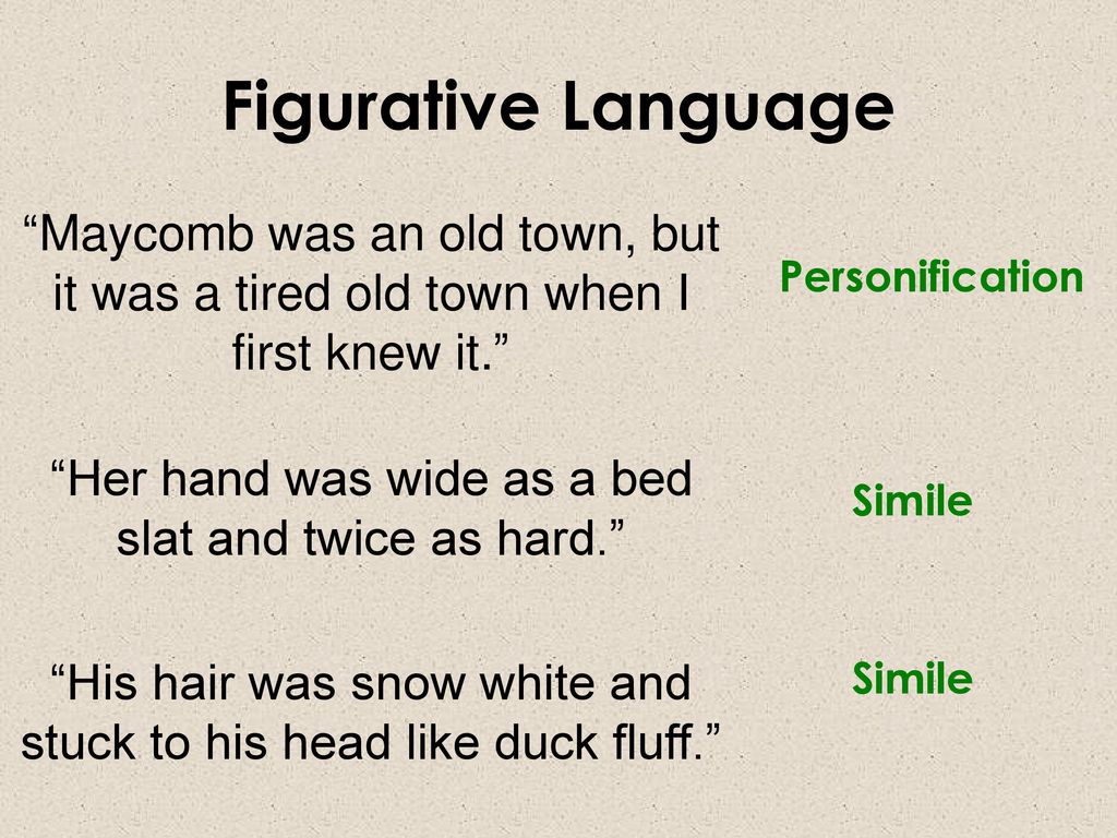 examples of figurative language in to kill a mockingbird