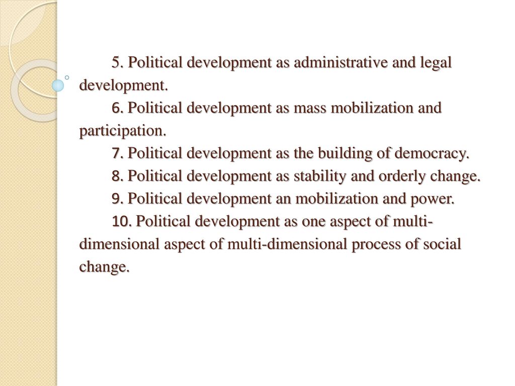 what is political development definition