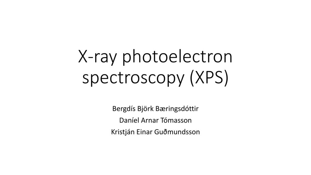 X-ray photoelectron spectroscopy (XPS)