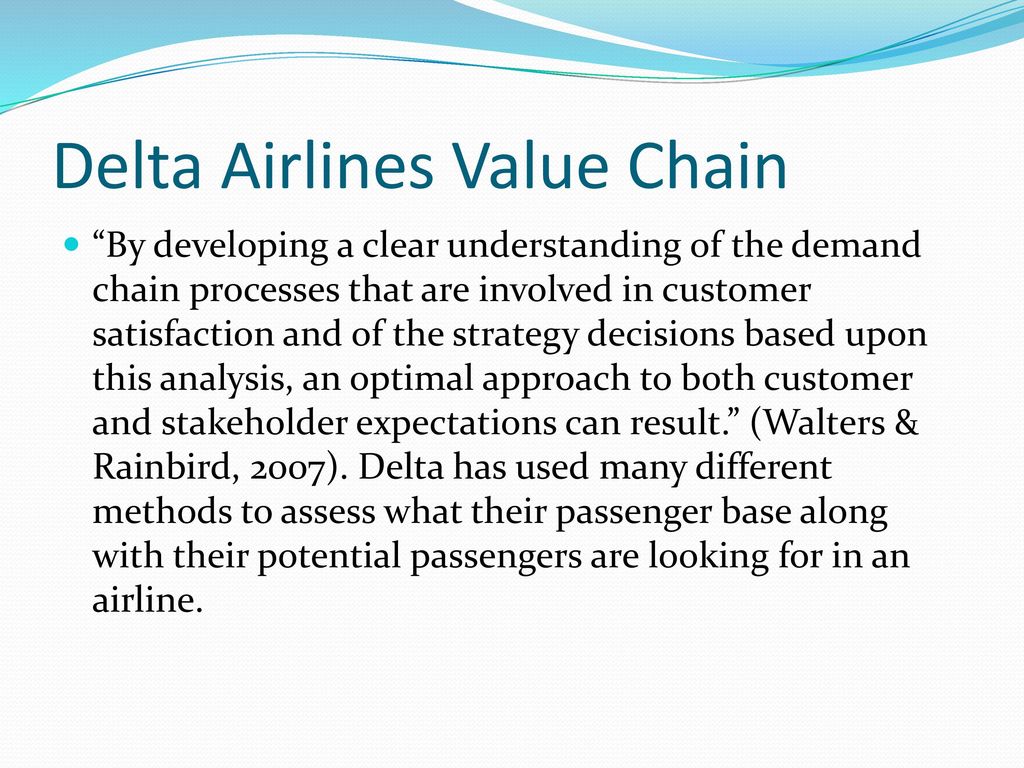 value chain analysis airline industry