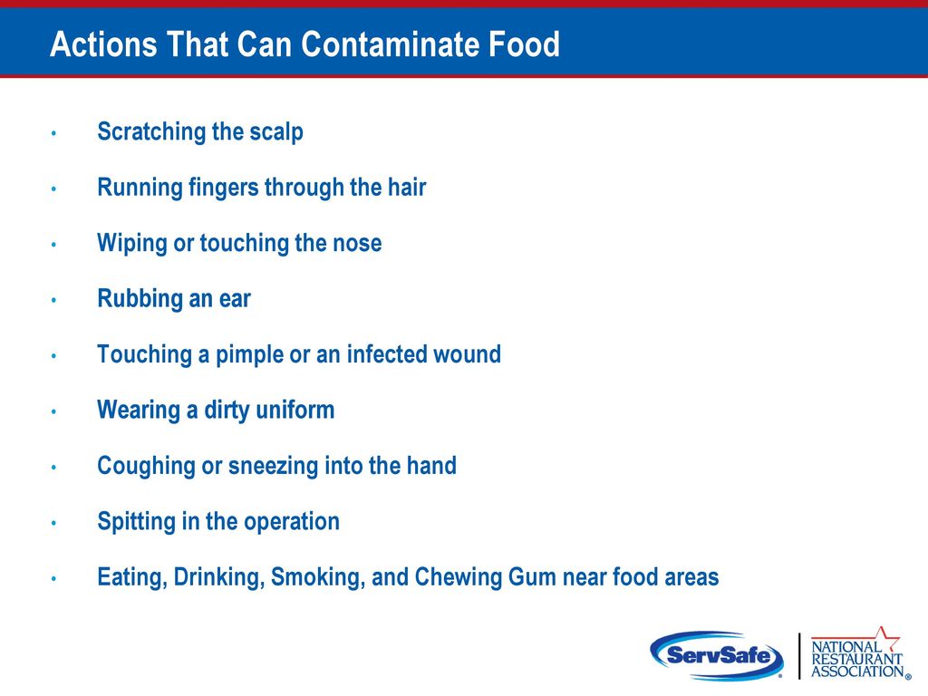 food handlers can contaminate food when they answer