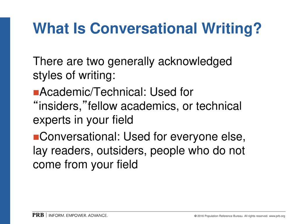 Conversational Writing - ppt download