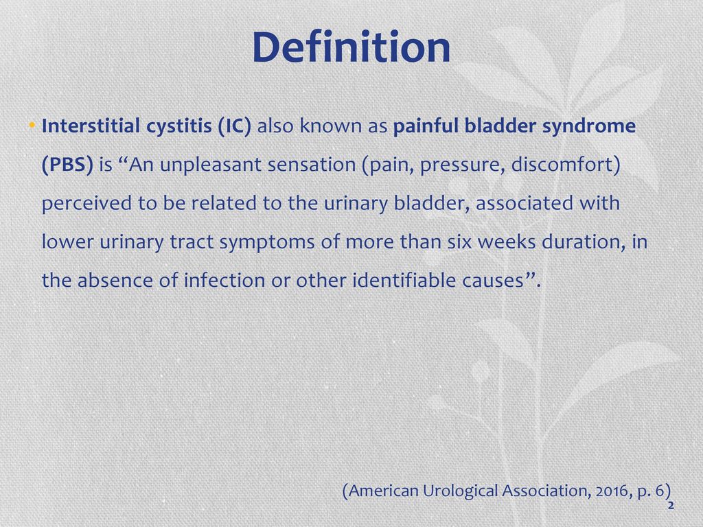 painful bladder syndrome painful bladder syndrome