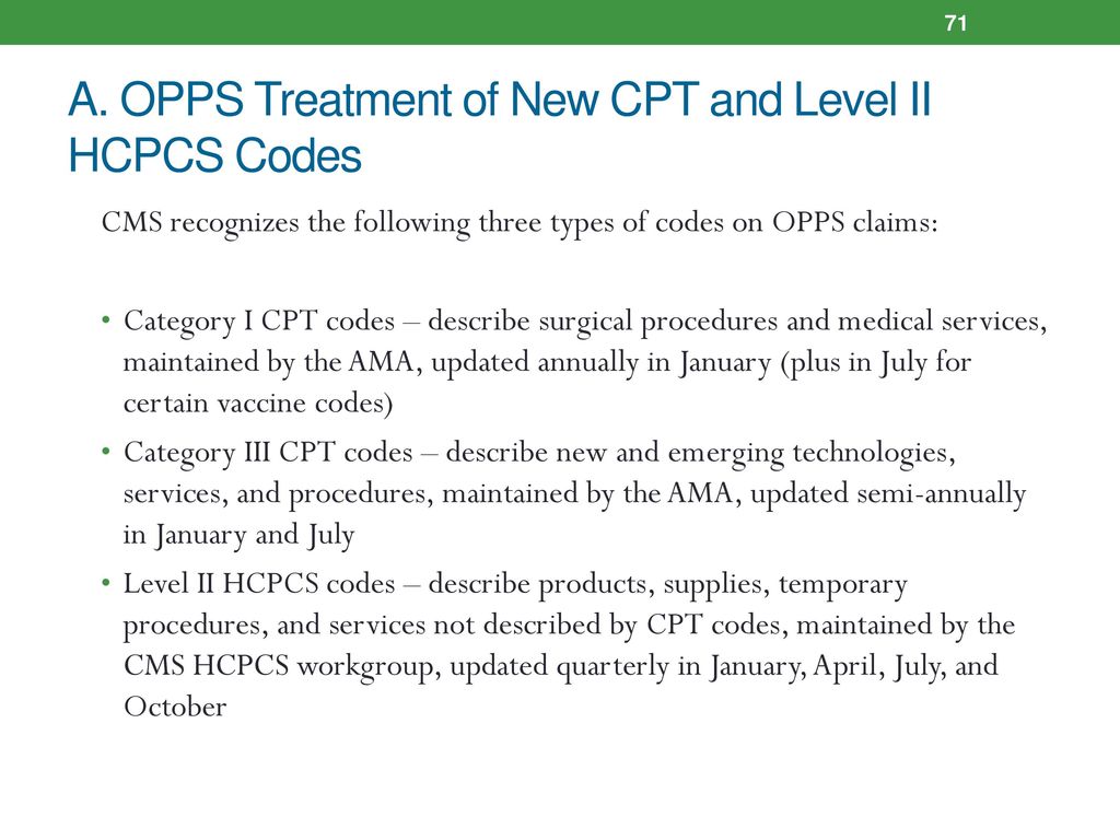 Highlights of the Medicare OPPS Final Rule ppt download