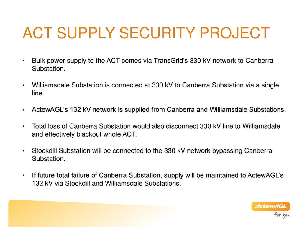 Act supply security project