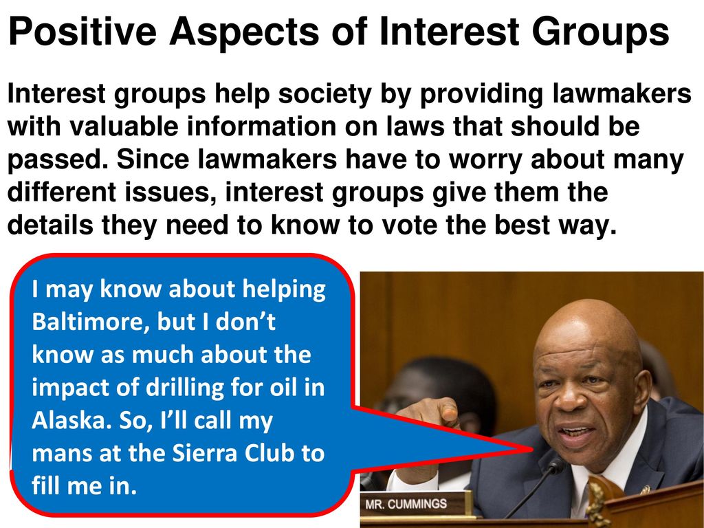 Positive Aspects of Interest Groups