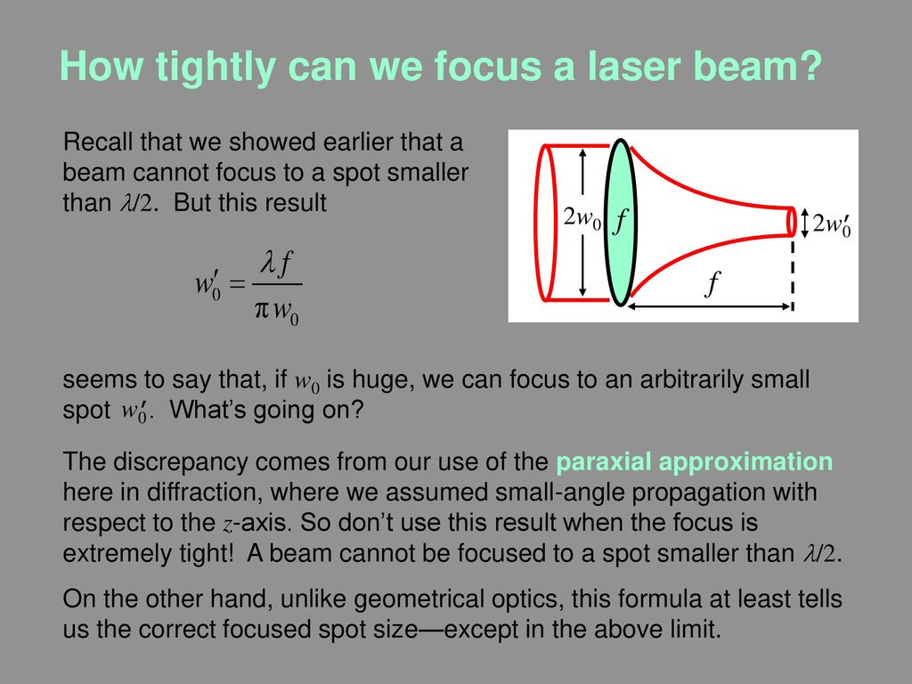 Laser Beams, Diffraction Gratings and Lenses - ppt download