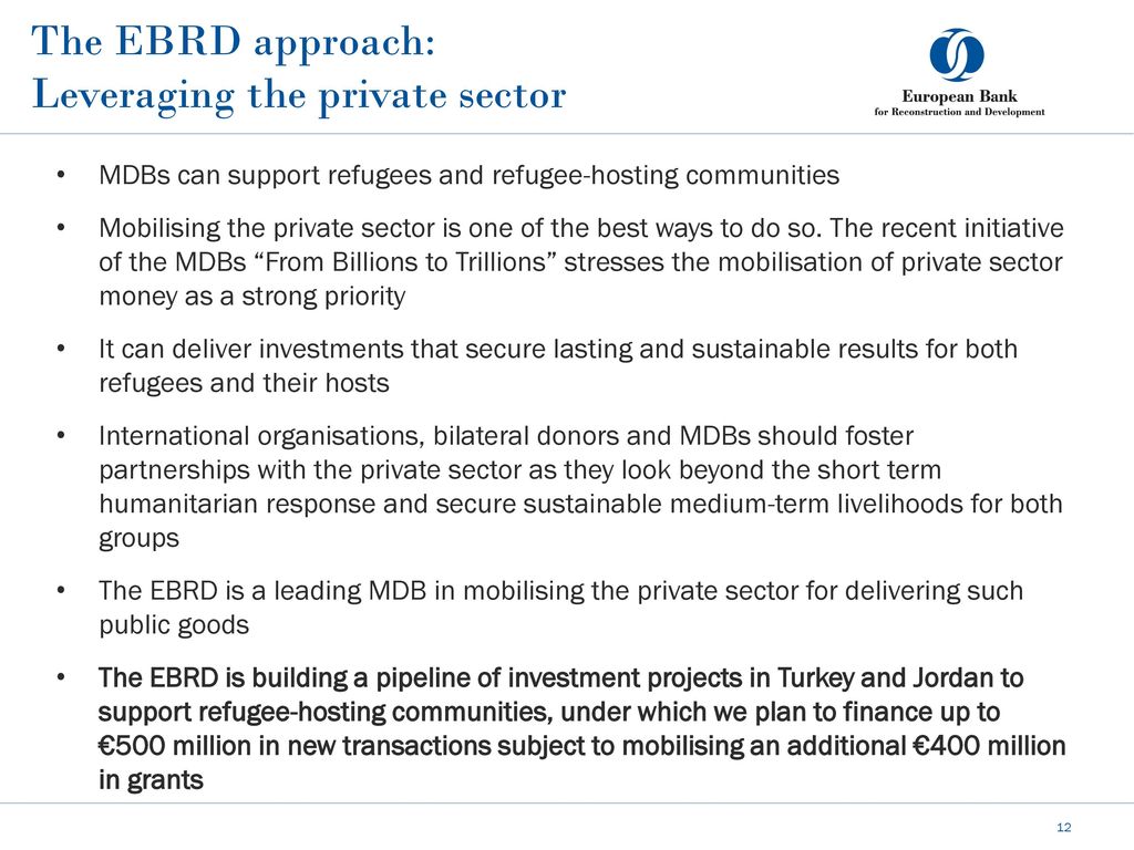 The Role Of Mdbs In Promoting Inclusive Growth Helping Refugees And