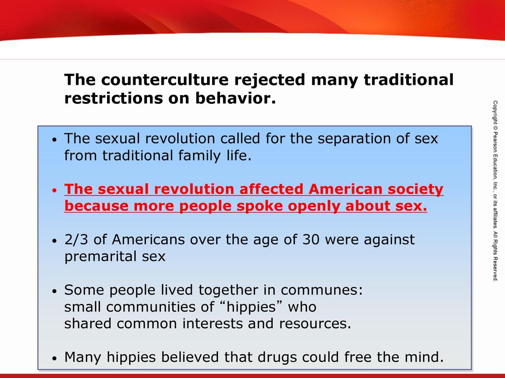 how did the sexual revolution affect american society