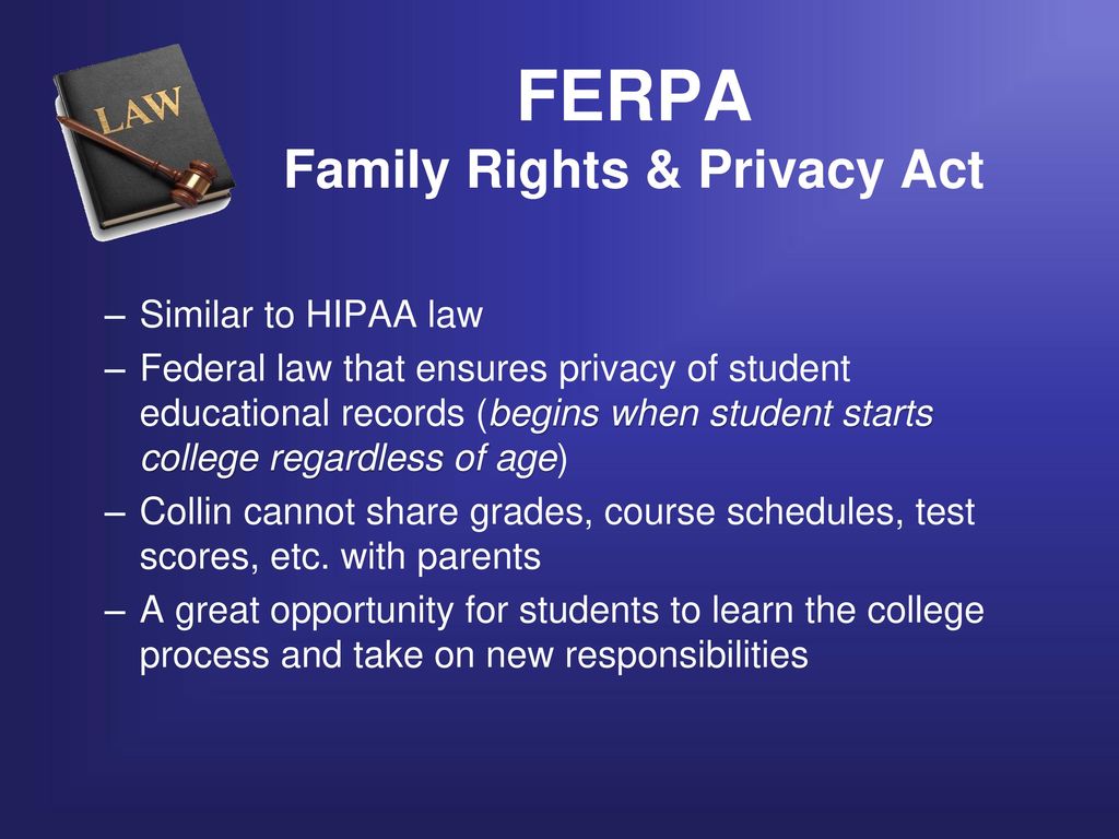 FERPA Family Rights & Privacy Act