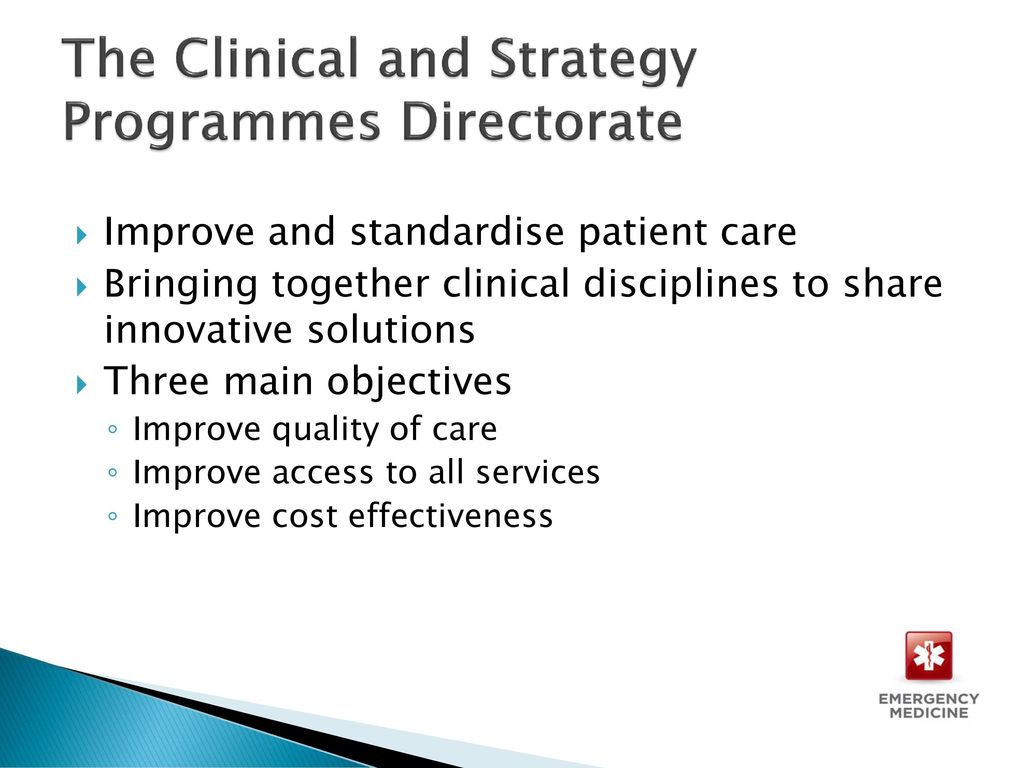 The Clinical and Strategy Programmes Directorate
