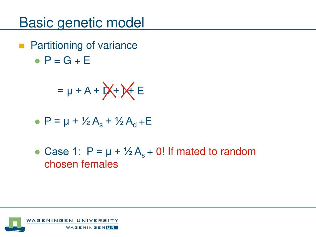 Partitioning Of Variance Genetic Models Ppt Download