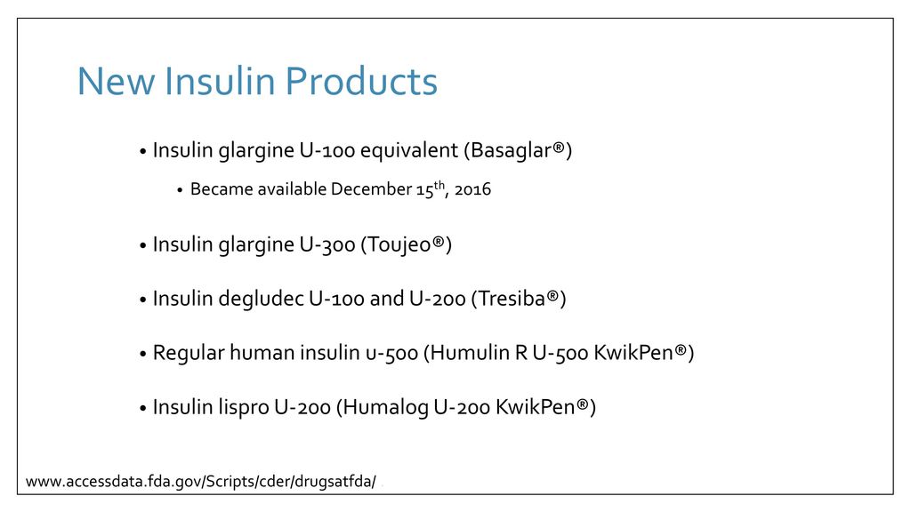 Concentrate Key Takeaways Of New Insulin Products Ppt Download