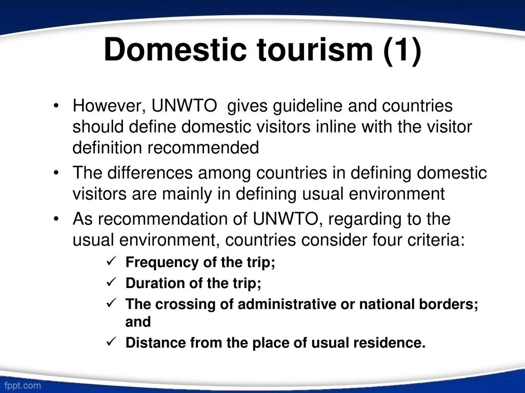 domestic tourism definition