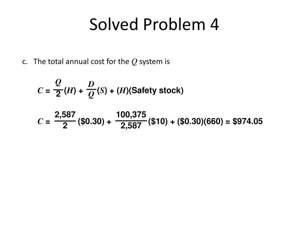 Solved Problem 1 Nelson S Hardware Store Stocks A 19 2 Volt Cordless Drill That Is A Popular Seller Annual Demand Is 5 000 Units The Ordering Cost Is Ppt Download