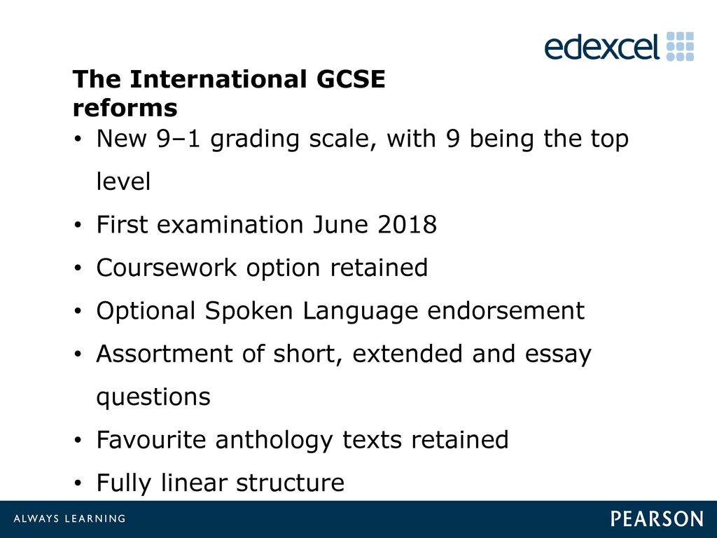 Pearson Edexcel International GCSE - ppt download