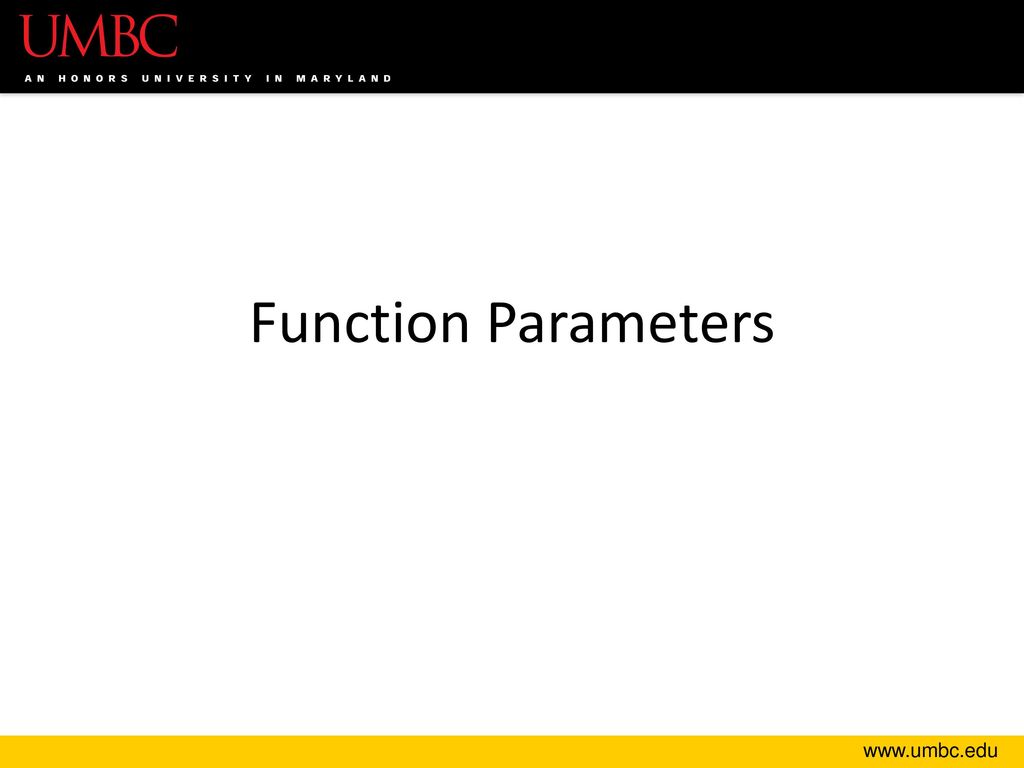Function Parameters