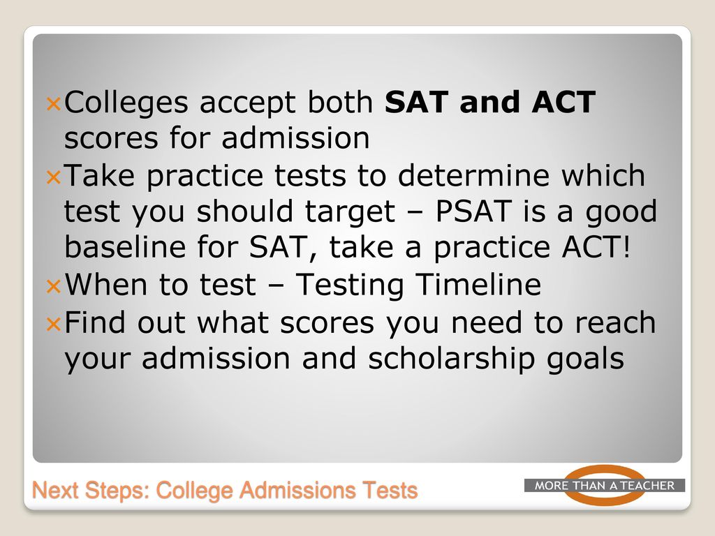 College Admission Testing – What’s Your Plan? - ppt download