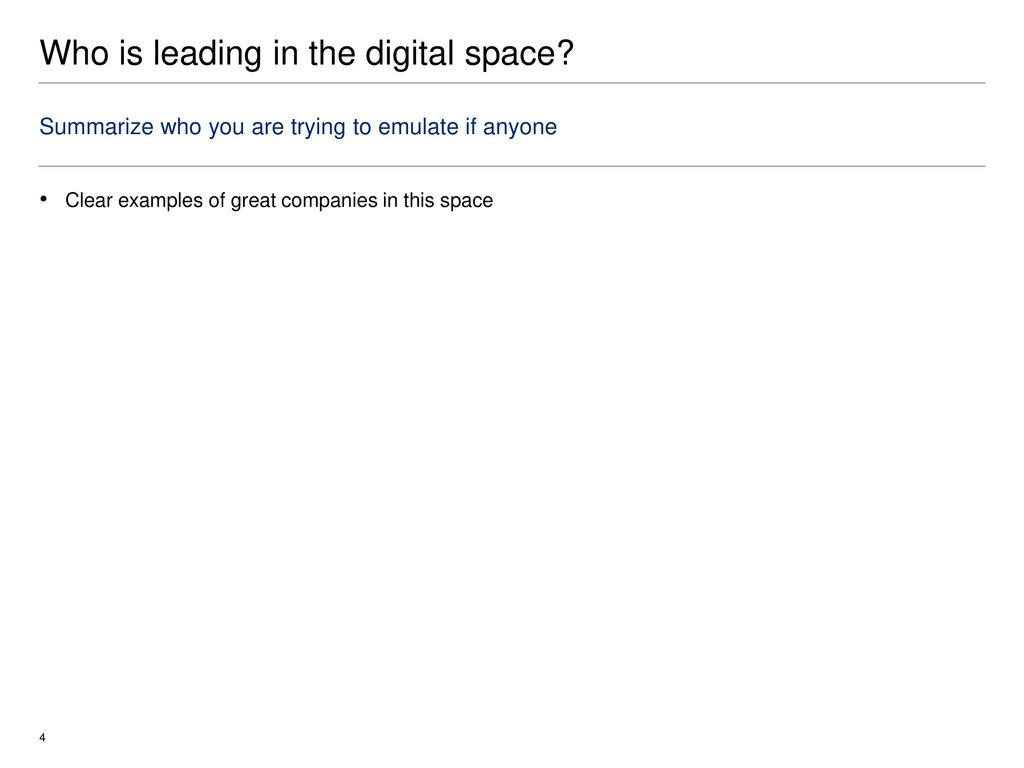 Who is leading in the digital space