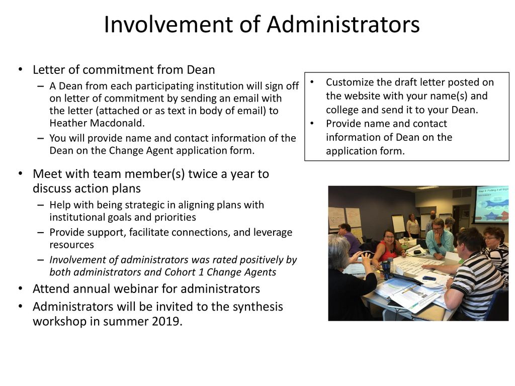 Involvement of Administrators
