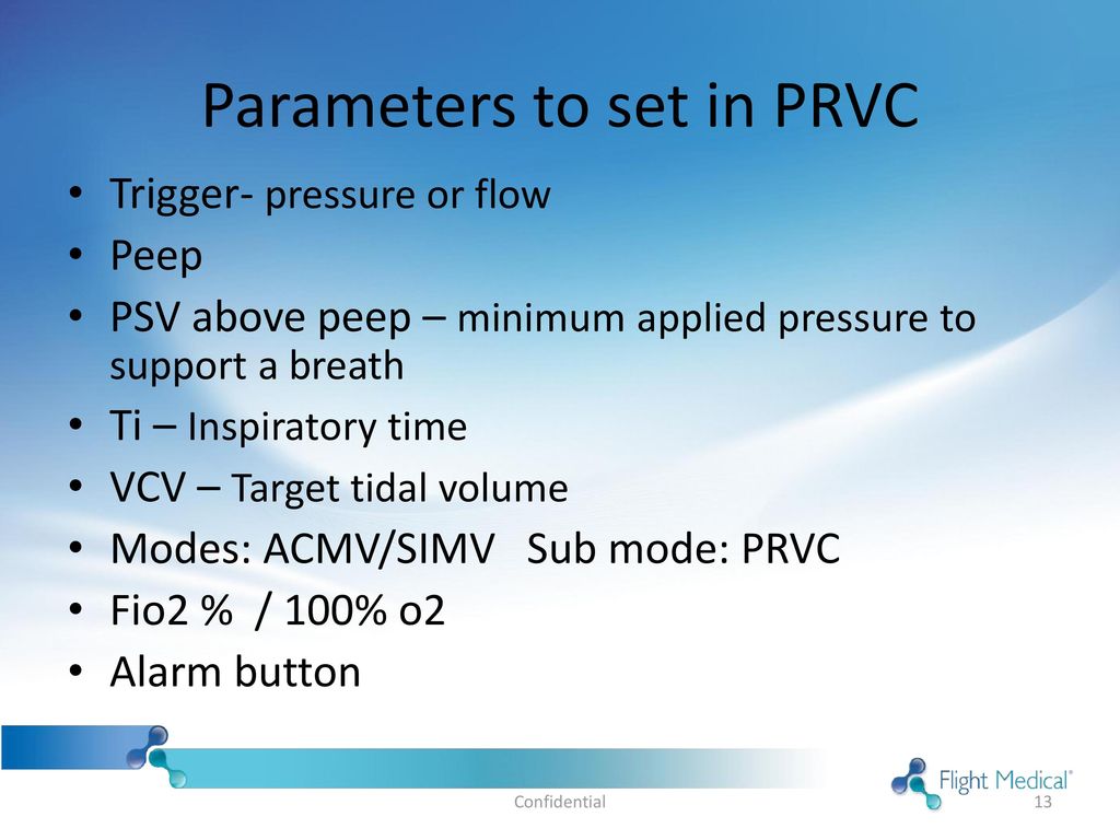 Pressure Regulated Volume Control Mode - ppt video online download