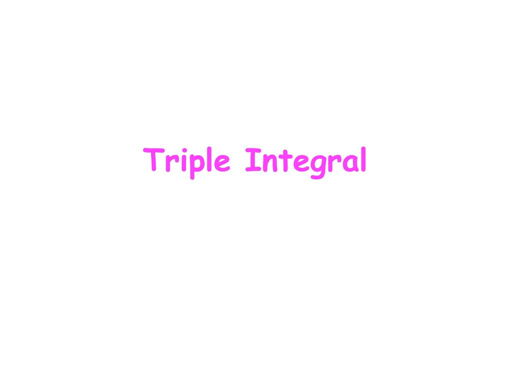 Triple Integral