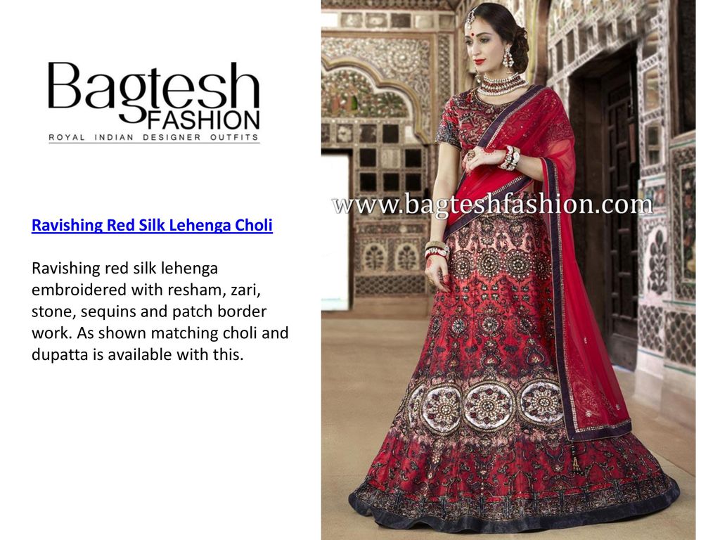 Ravishing Red Silk Lehenga Choli