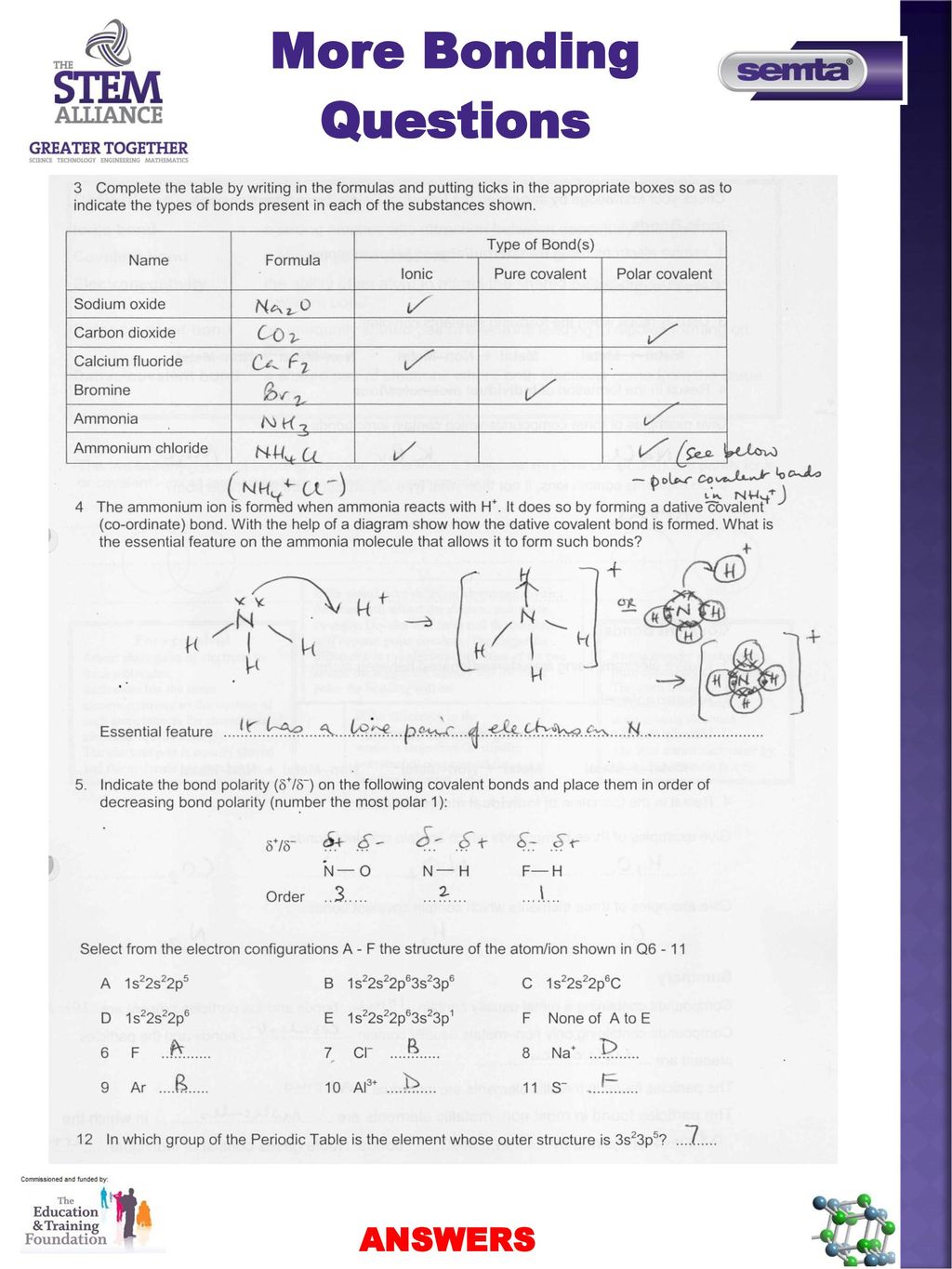 AS Level Chemistry Bonding - ppt download Throughout Worksheet Polarity Of Bonds Answers