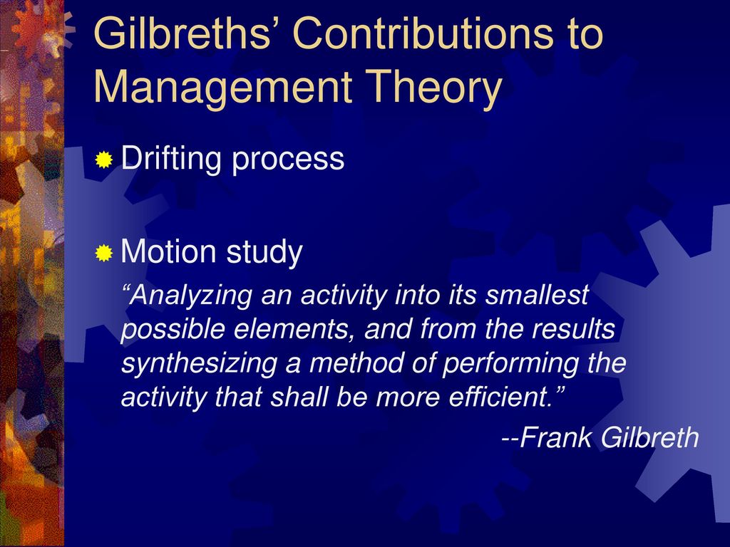 frank and lillian gilbreth management theory