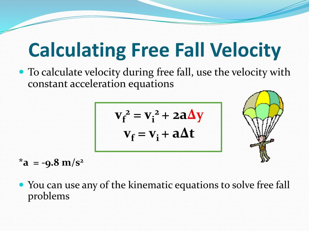 Motion in One Dimension Free Falling Objects - ppt download