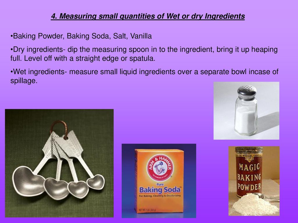How to measure wet and dry ingredients for baking