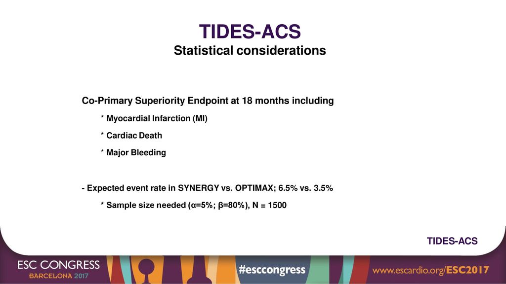TIDES-ACS Statistical considerations