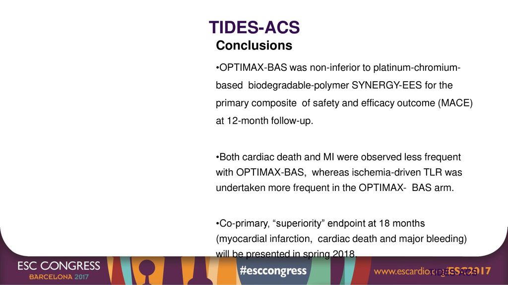 TIDES-ACS Conclusions