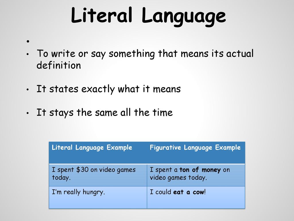 literal vs. figurative language - ppt download