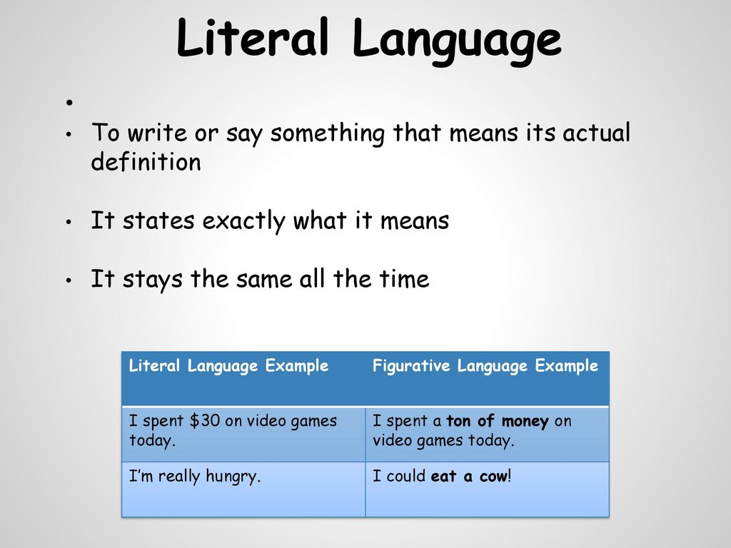 Literal vs. Figurative Language - ppt download