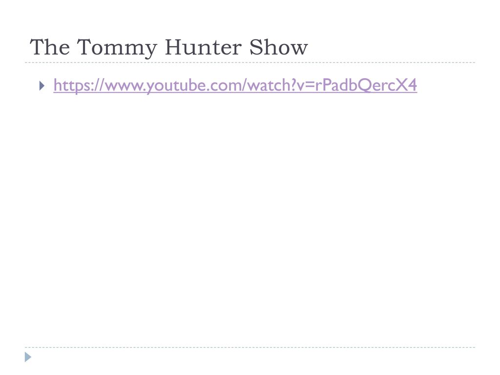 The Tommy Hunter Show   v=rPadbQercX4