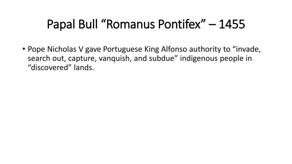 Papal Bull Romanus Pontifex – 1455