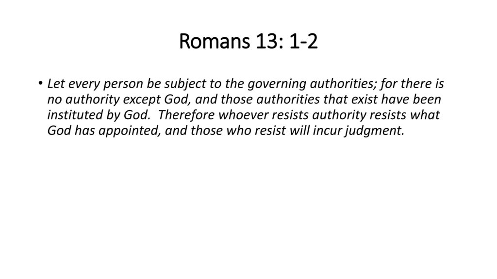 Romans 13: 1-2