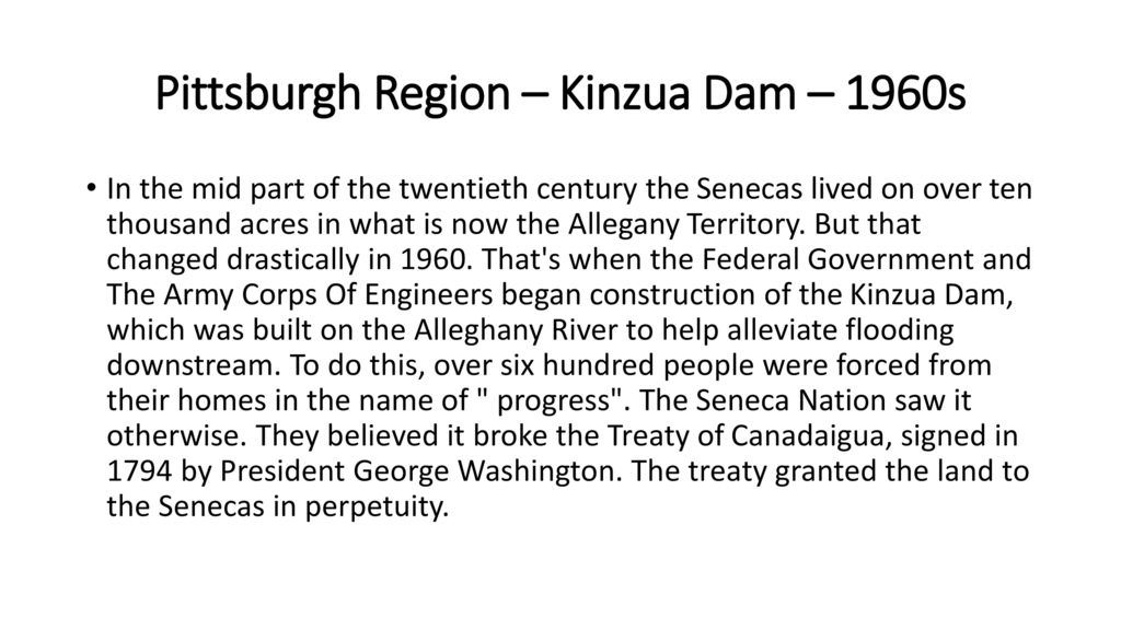 Pittsburgh Region – Kinzua Dam – 1960s