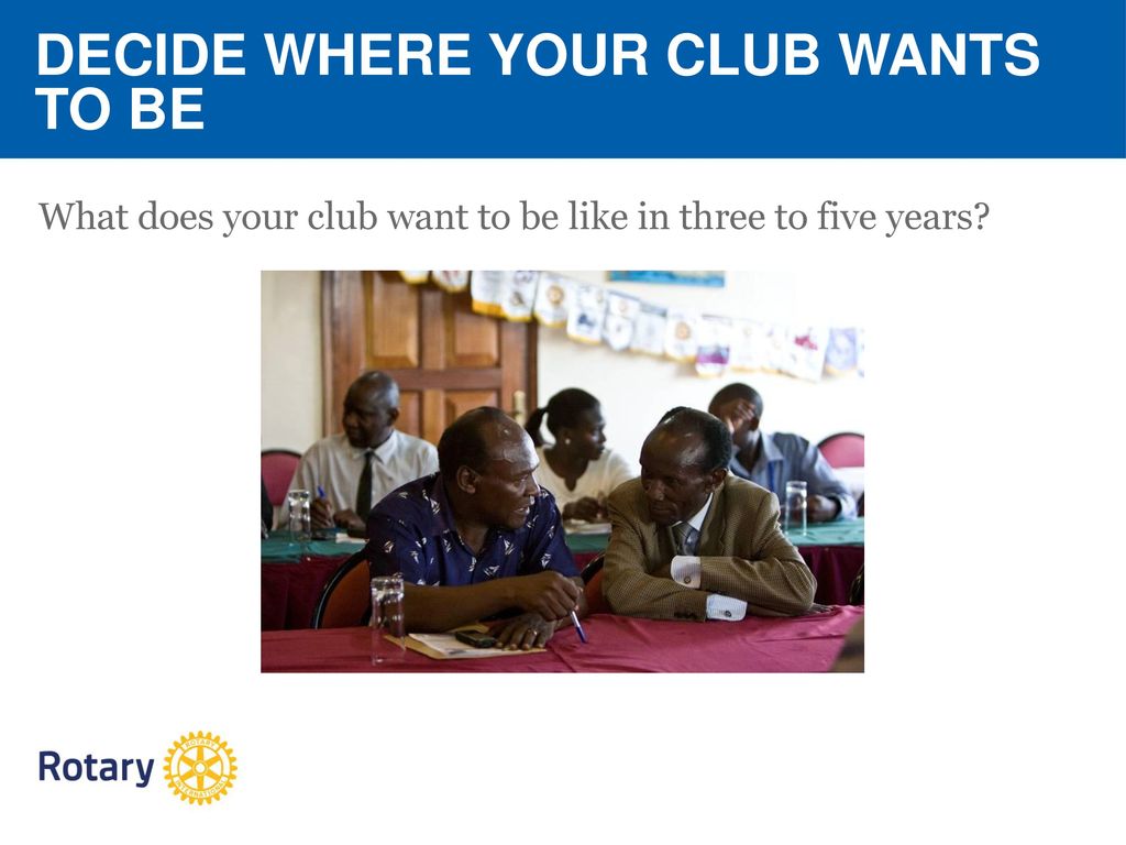 DECIDE WHERE YOUR CLUB WANTS TO BE