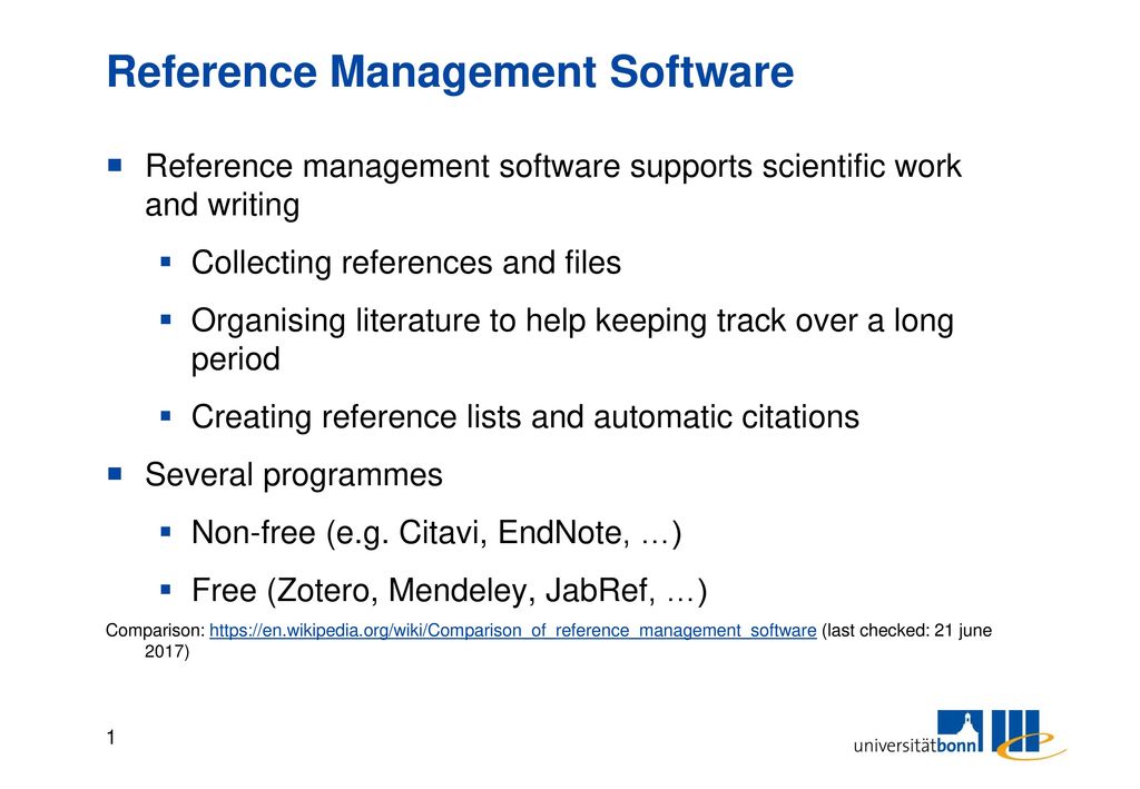 Reference Management Software - ppt video online download