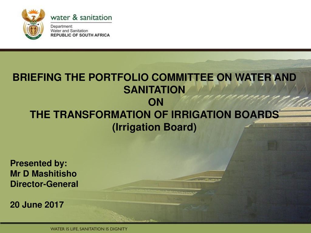 Briefing The Portfolio Committee On Water And Sanitation On Ppt Download