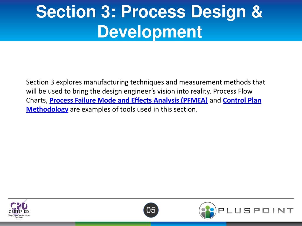 Section 3: Process Design & Development