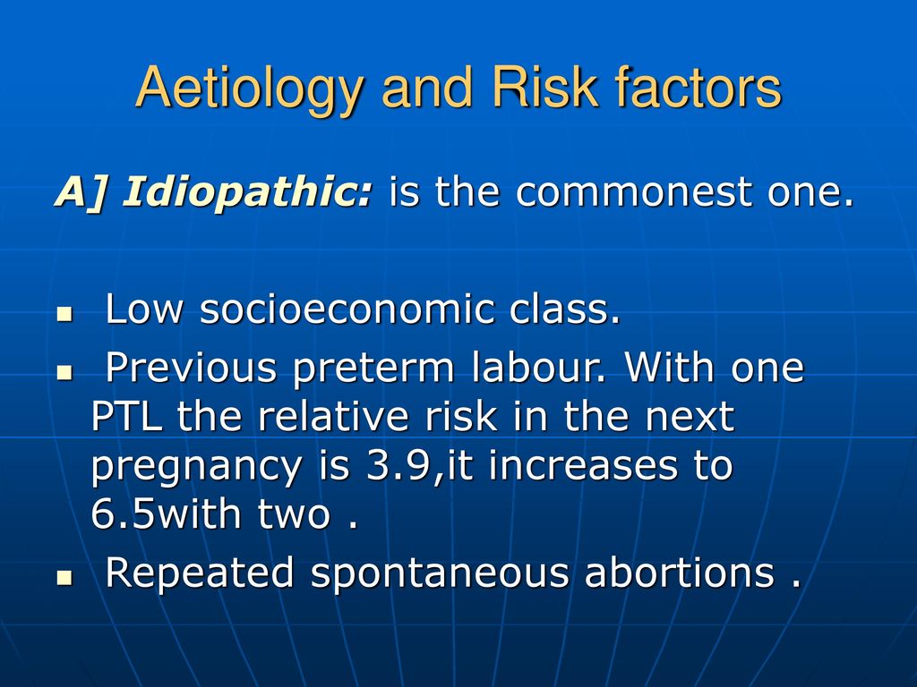 Aetiology and Risk factors