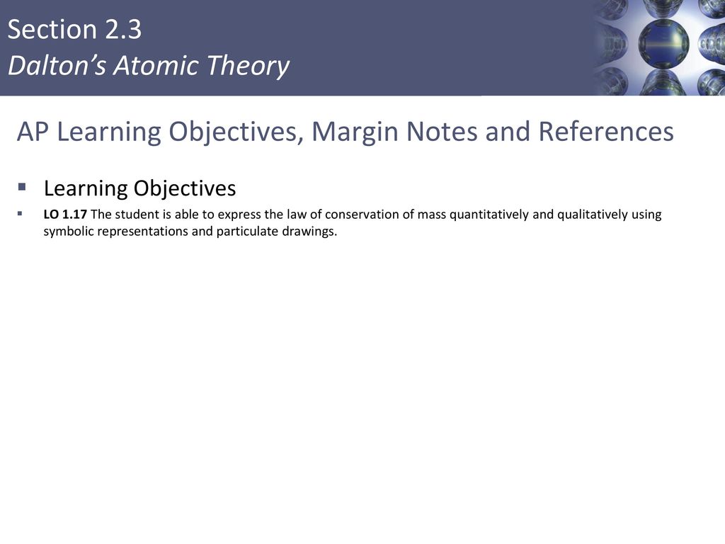 AP Learning Objectives, Margin Notes and References